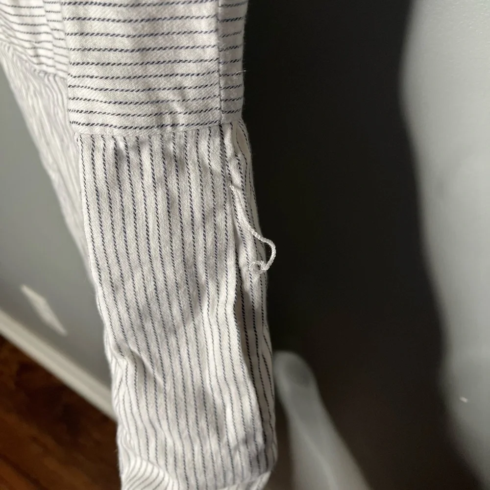 Banana Republic Linen Blend Stripe Jumpsuit